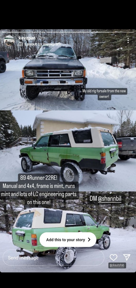 shannbil's tweet photo. If anyone is interested...sadly the 89 4runner I won is for sale! DM me if interested! #Manitoba #1stGen4Runner #rareCar https://t.co/Qhu1D4SNUp