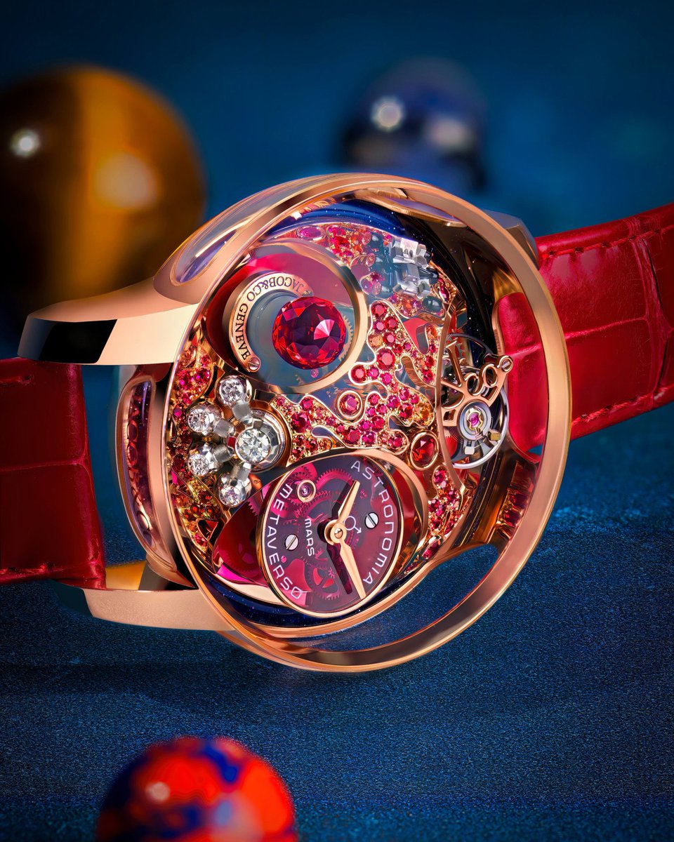 TimepieceApes2's tweet photo. Today's #WatchOfTheDay is out of this world!
The Astronomia Metaverso Mars by @_Jacobandco is a one-of-a-kind timepiece that's sure to turn heads. Designed by the legendary Jacob Arabo, this watch is a true work of art ๐ฅ
#TIMEFORTAS #NFTs
#JacobCo #watches #watchesofweb3 https://t.co/HrTaNO4v7J