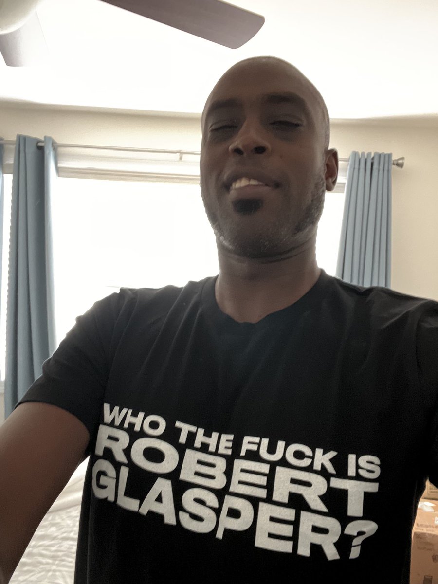 My friend BJ who is Robert Glasper’s FOH engineer with his new FOH shirt lol.