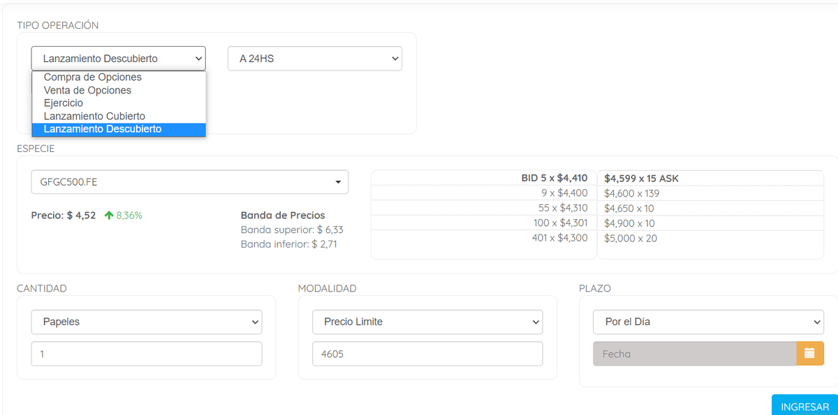 Sabías que en <a href="/pportfolio/">PPI | Portfolio Personal Inversiones</a> podes solicitar que habiliten tu cuenta para operar opciones en descubierto? 

Nuestro sistema calcula garantías en tiempo real y te permite armar todas las estrategias de forma independiente😊

Solo necesitas $ o activos para gtía.