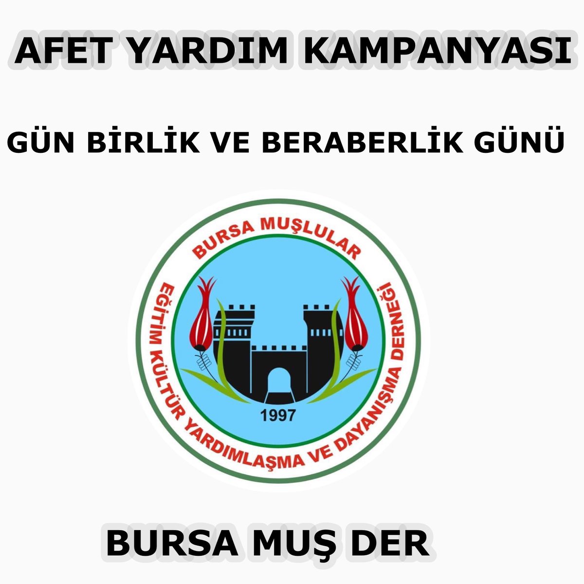 MusderBursa's tweet photo. Bursa Muşlular Derneği olarak yaşamış olduğumuz bu felaket için AFAD’a iletilmek üzere düzenlemiş olduğumuz yardım kampanyamıza desteklerinizi bekleriz..İrtibat: Saim Ümit  0 (532) 375 52 60 https://t.co/94f2dHIJZR