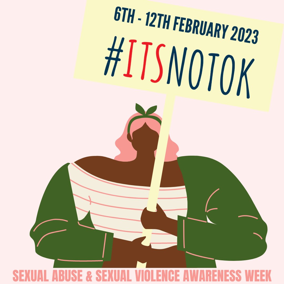 Today marks the first day of this years Sexual Abuse and Sexual Violence Awareness Week!📆

With our first post of the week, we want to remind you that #ITSNOTOK!🚫
