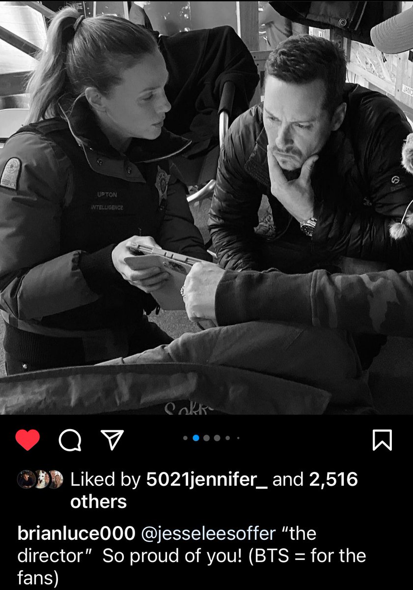 Dutchie0325's tweet photo. What a beautiful sight to see 2 friends creating something beautiful. Thanks B Luce for the BTS of Jesse in his directorial debut. Just bring him back in front of camera as well #UpsteadForever #ComeHomeJay #jesseleesoffer #tracyspiridakos @NBCOneChicago #Wolfent https://t.co/jT59RaYQwD