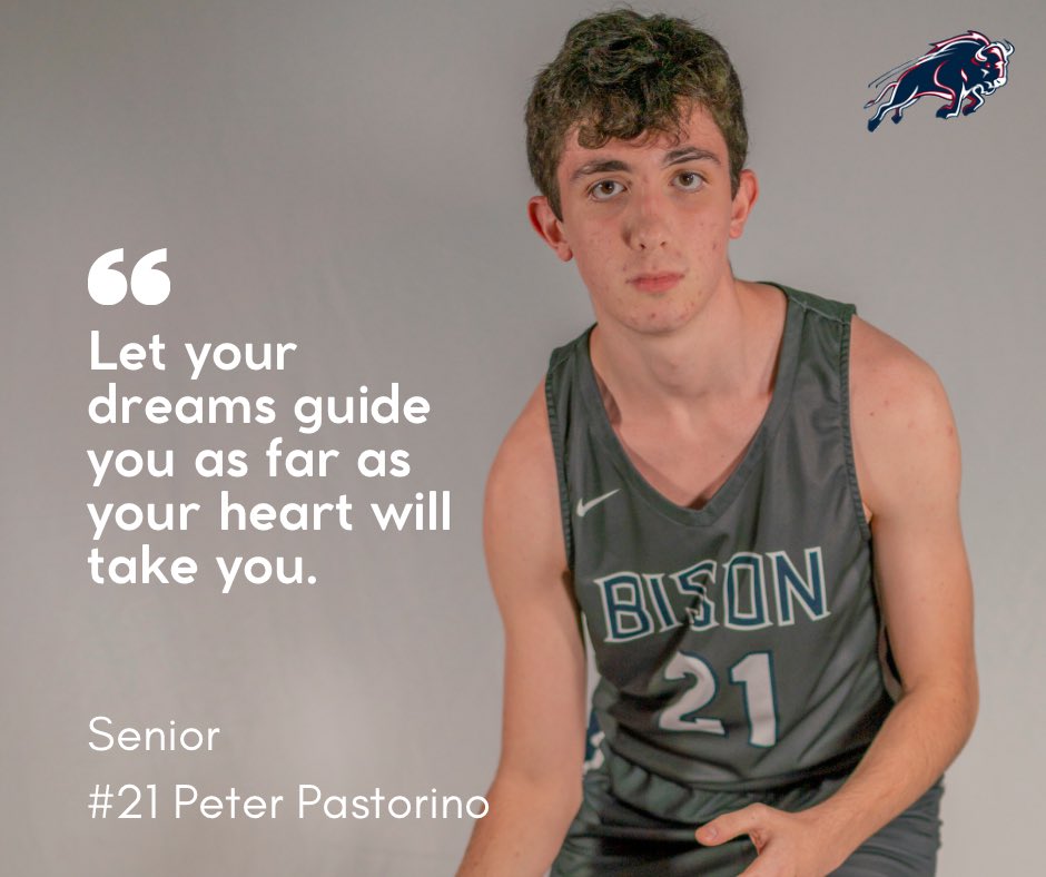 SENIOR WEEK!!!

#21 Peter Pastorino
Peter is a wing/forward foreign exchange student from Italy. His work ethic and toughness has been a good surprise for the 🦬