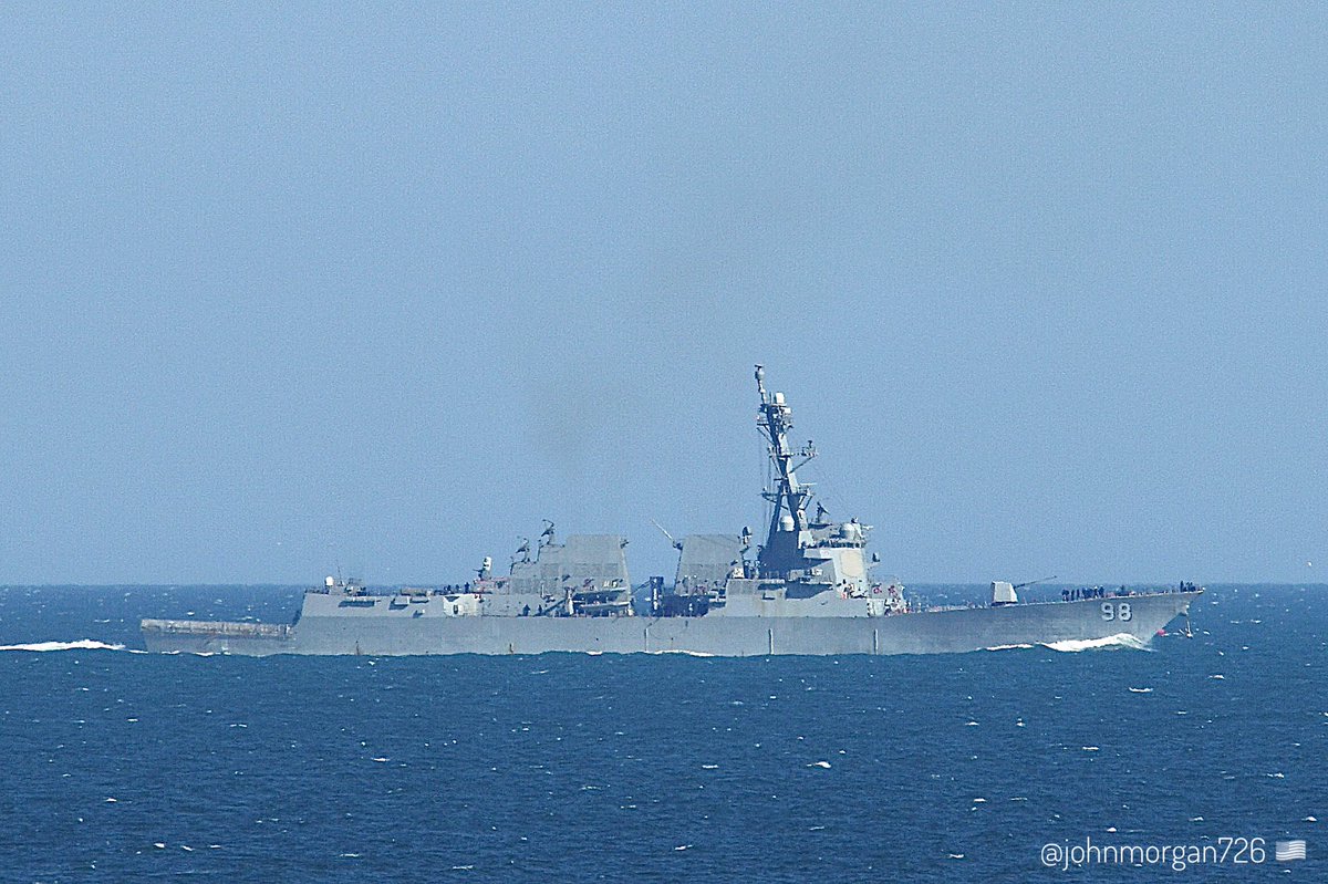 The USS FORREST SHERMAN (DDG-98) 🇺🇸 Arleigh Burke-class Flight IIA guided missile destroyer, leaving Navel Station Norfolk, Virginia. #UnitedStatesNavy #ShipsInPics #USSForrestSherman #DDG98