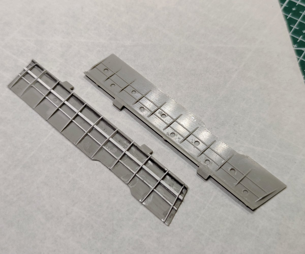 Landing flaps ....original vs upgrade..... Evergreen profile 🙏🙏👌 #scale #ScaleModel #scalemodels