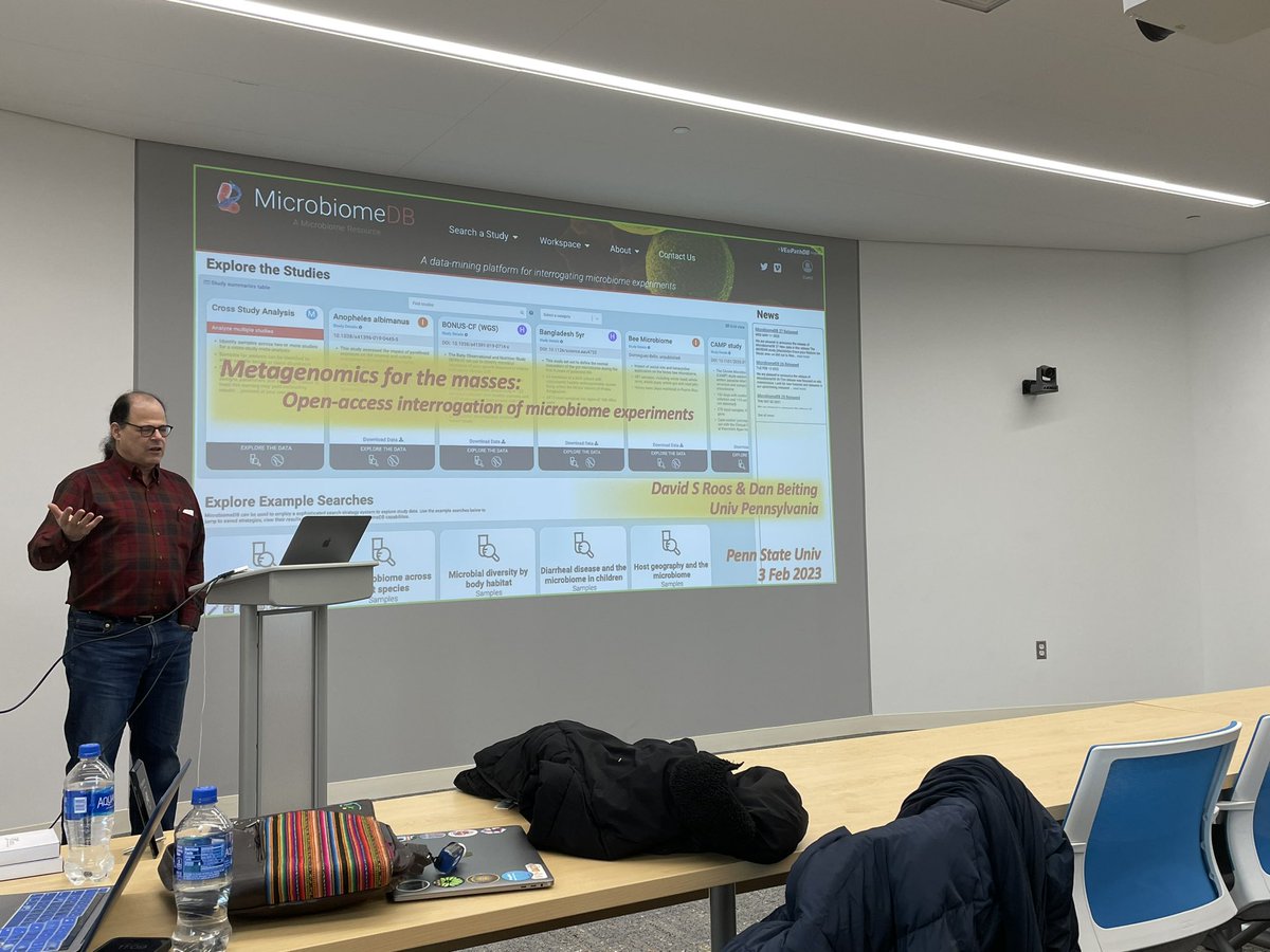 So inspired by @dsro5os and @hostmicrobe visit and seminar at @PSUmBiome last Friday! They told us about their amazing omics platforms for microbial #eukaryotes and #microbiome research, @veupathdb & @microbiomeDB! 🦠