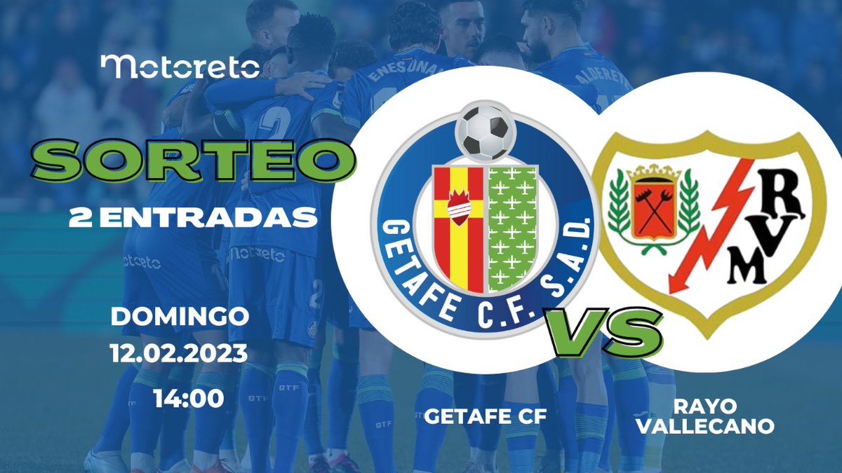 Este domingo a las 14h tienes una cita en el Coliseum para disfrutar del <a href="/GetafeCF/">Getafe C.F.</a> - <a href="/RayoVallecano/">Rayo Vallecano</a>  ⚽

Síguenos, retuitea este tuit 🔁 y podrás llevarte una entrada doble para animar a tu equipo preferido ‼️