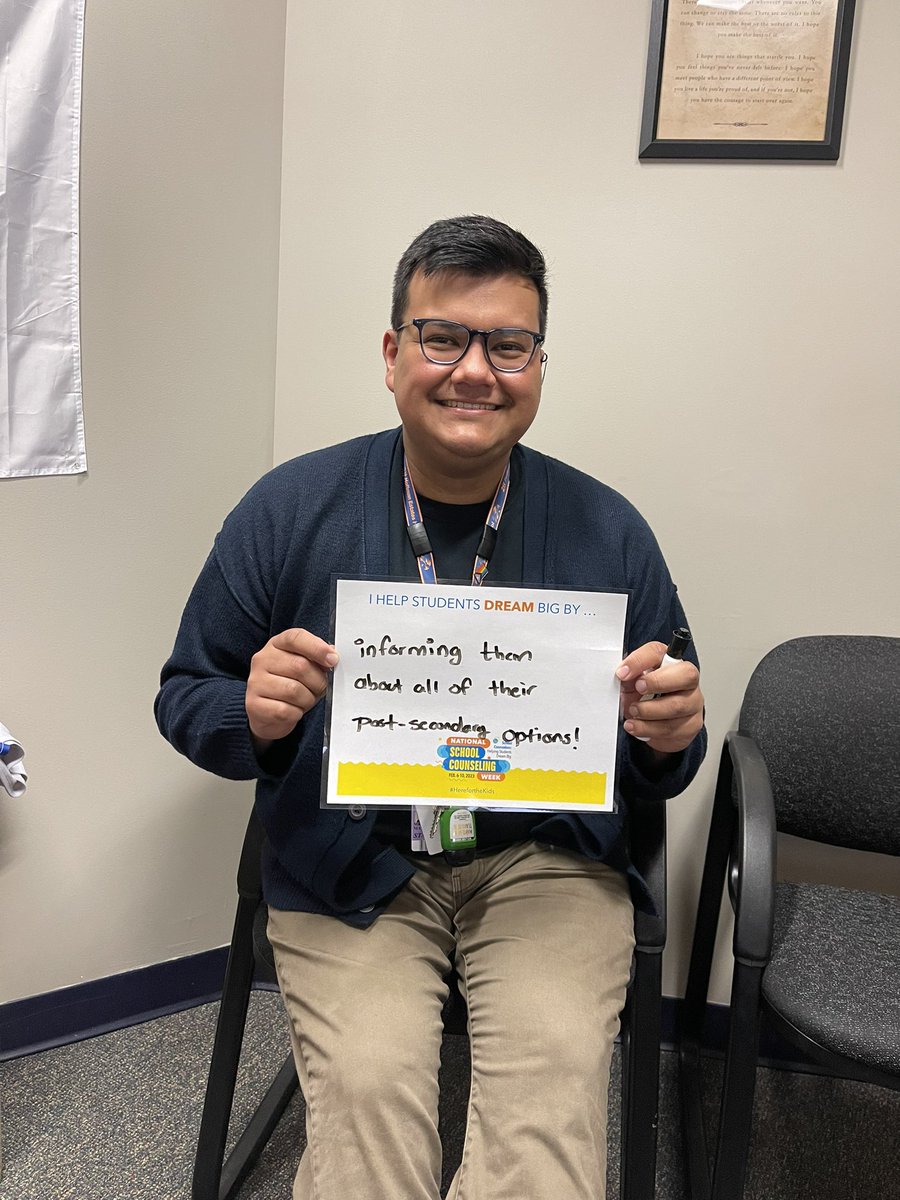Day 1 of National School Counselor Week. We are helping all of our students dream big!!! #HerefortheKids #NSCW23 @HEHSHawks <a href="/HSDistrict211/">District 211</a> <a href="/miss_manzella/">Ms. Manzella</a> @MrJCBrownHEHS