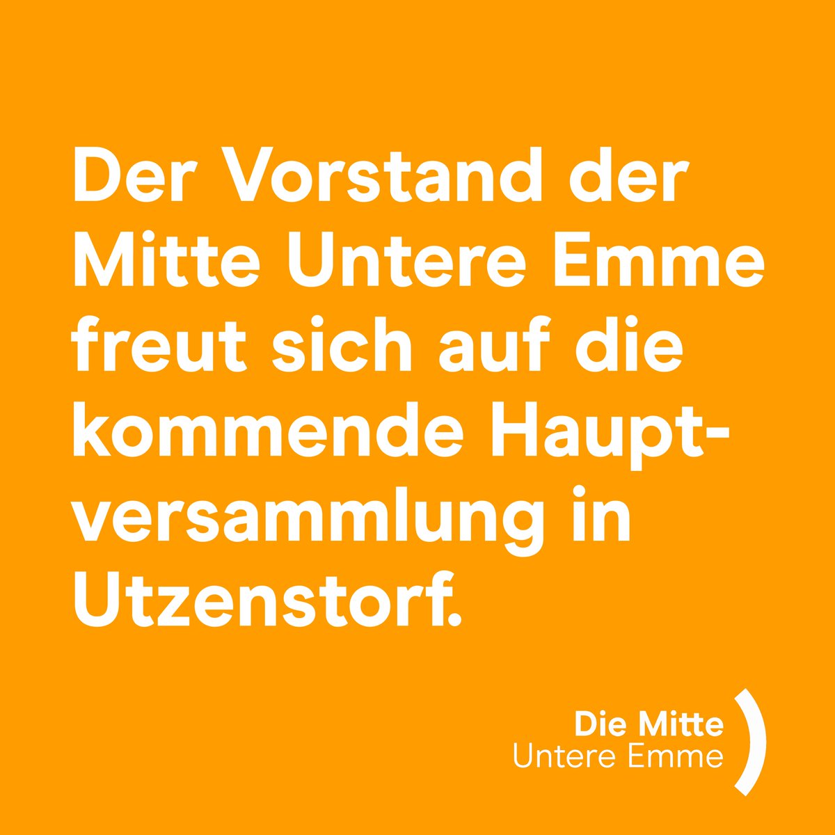 Am 23. Februar findet im Landgasthof #Bären in #Utzenstorf unsere 14. #Hauptversammlung mit anschliessendem Apéro statt. Wir freuen uns auf euch! #DieMitte #UntereEmme