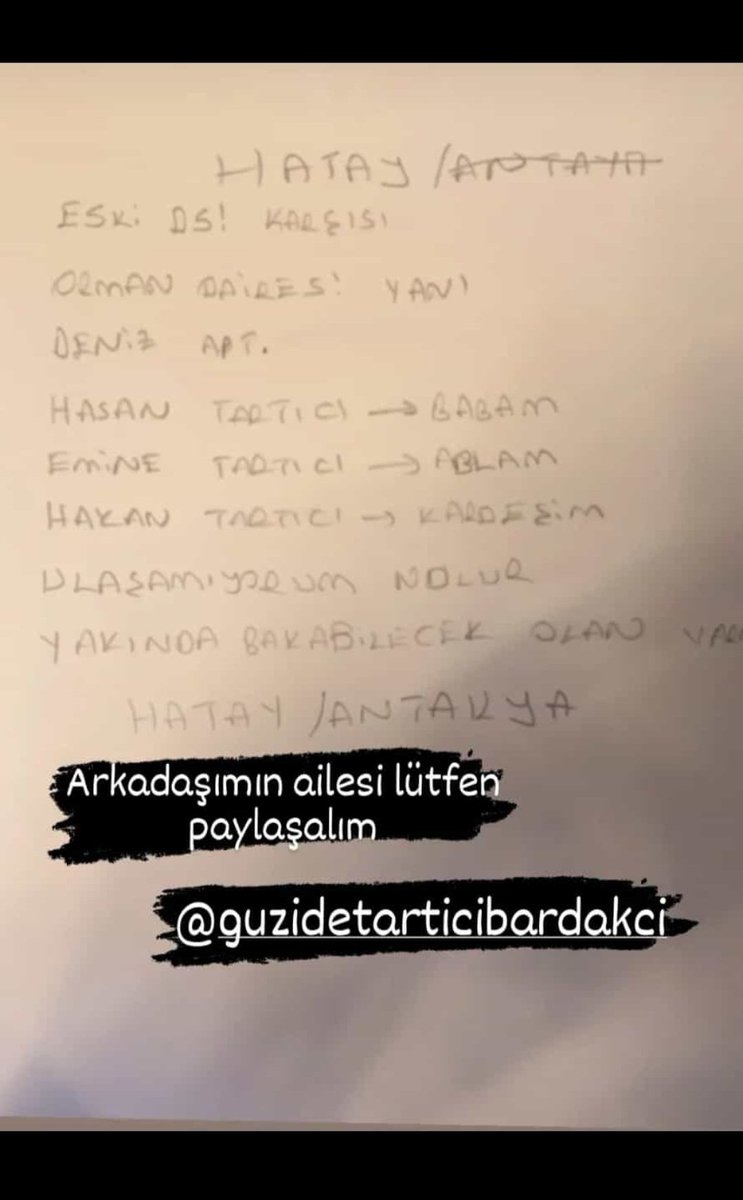 miatate26's tweet photo. @haluklevent Bina yıkılmış yakınlarımıza ulaşamıyoruz https://t.co/tF2yxb1JXA