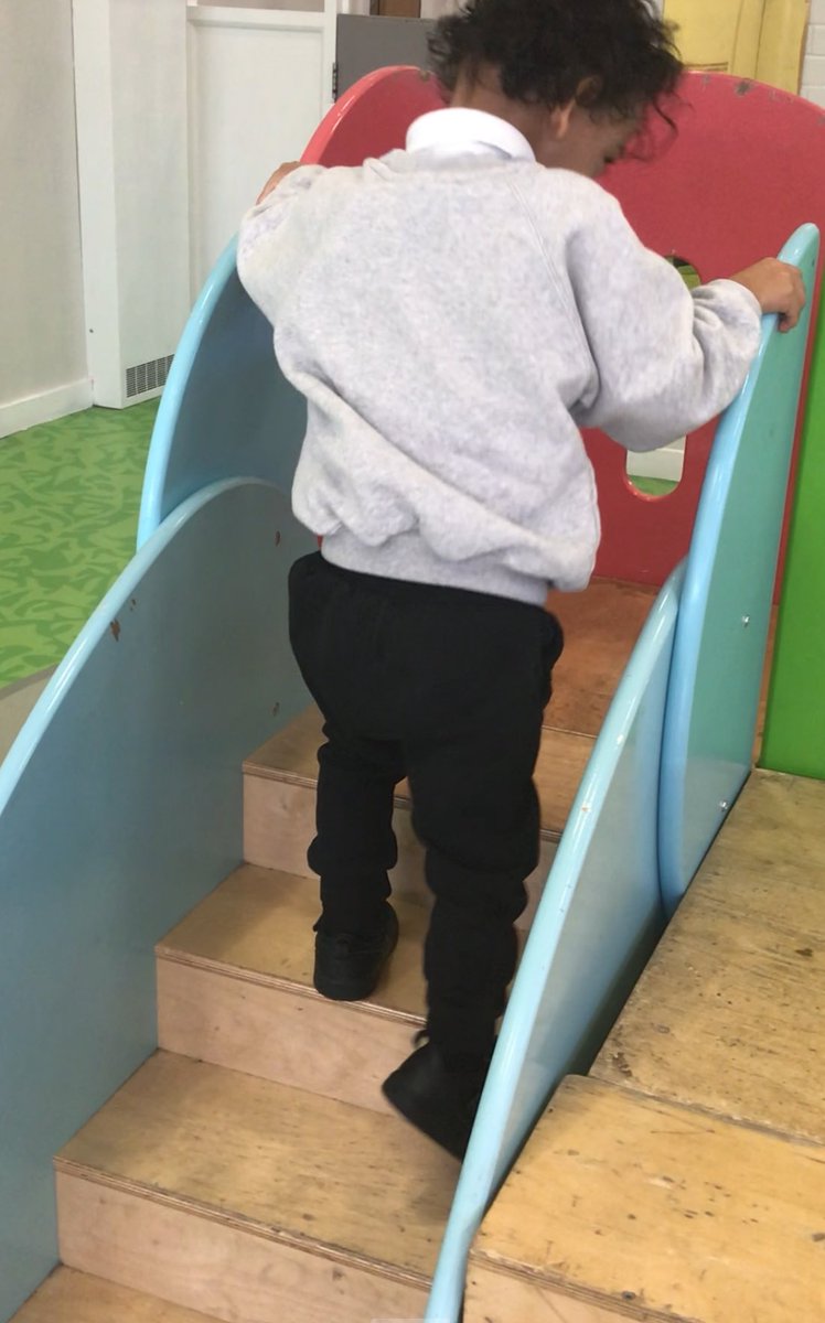 WillowDeneSch's tweet photo. In Puffin class we have had lots of fun working on our MOVE goals during playtime. We have used our limbs to help us climb onto equipment, walk up steps and move towards things that motivate us @MOVEprogramme https://t.co/qJYyOPw9B7