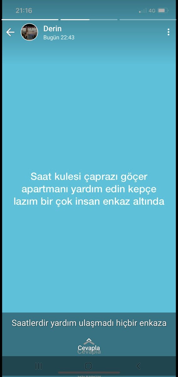 Adıyaman'da yardım bekliyor.. 
#deprem  <a href="/BabalaTv/">BaBaLa TV</a> <a href="/OguzhanUgur/">Oğuzhan Uğur</a> <a href="/derin_tunncc/">Derin</a>