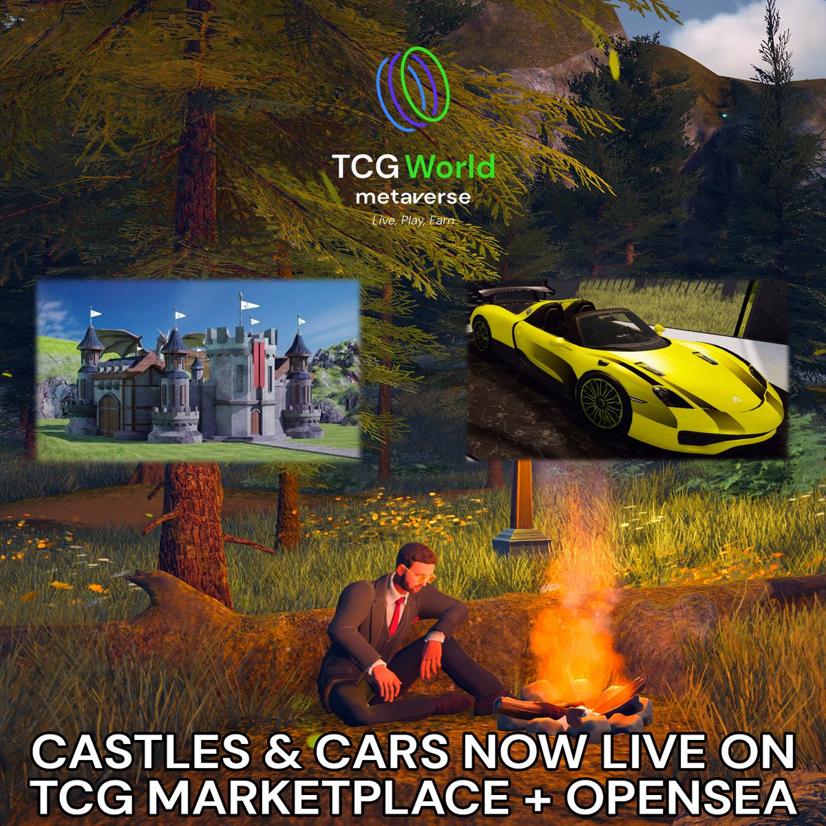 PlayTCGWorld's tweet photo. 🤩Exciting News TCG Fam🤩

🤑#TCG2 Utility Is Here🤑

🏰Castle and 🚘Car NFTs now available to buy &amp; sell for TCGCoin 2.0👇
➡️ https://t.co/hpz7ejAF5p

Also tradeable on #OpenSea with BNB👇
➡️ https://t.co/LTvra4eciA
➡️ https://t.co/S3ausmbfBP

#tcgworld #marketplace #nft #web3 https://t.co/iiOWlsCQgf