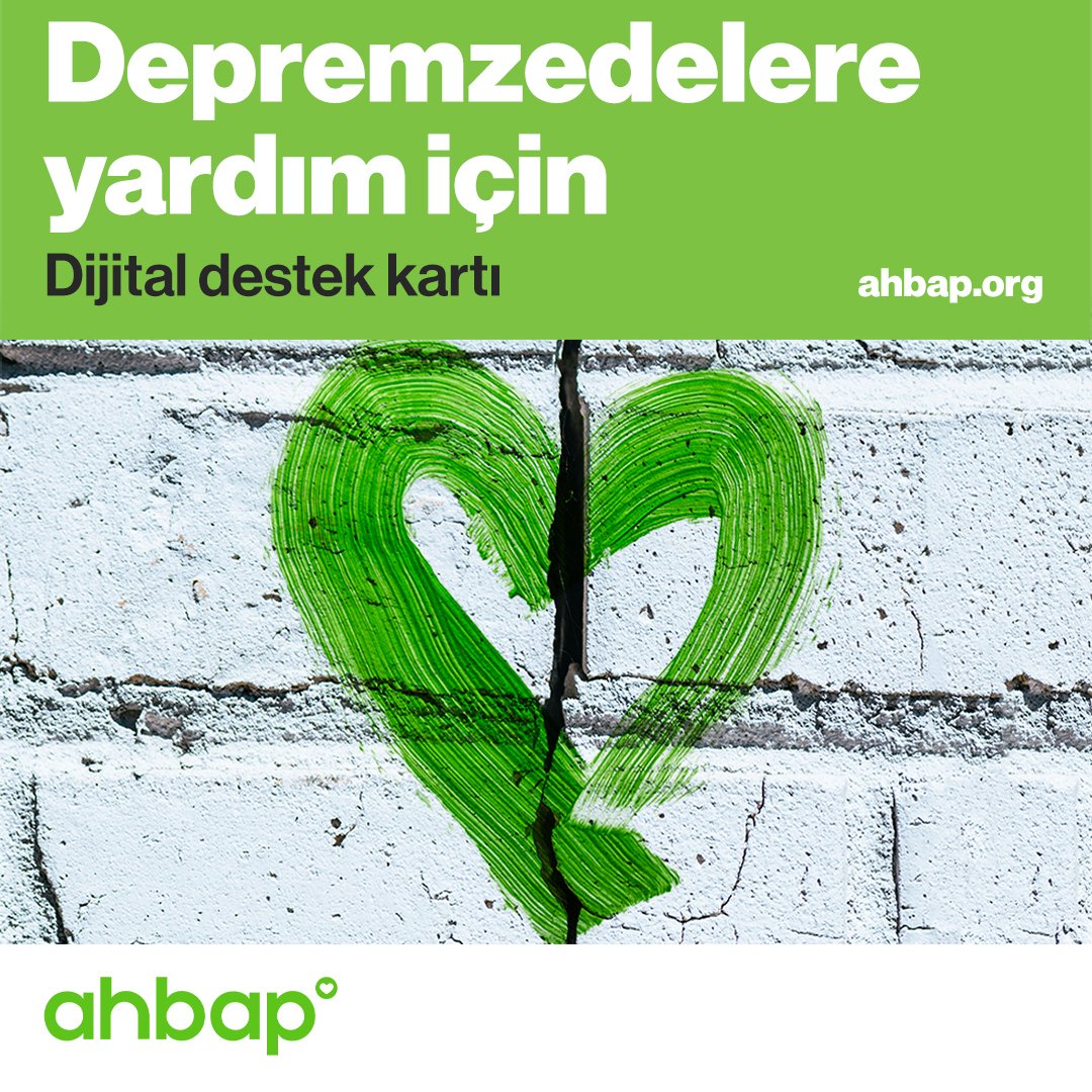 Depremden etkilenen vatandaşlarımıza yardım için gelen destek talepleri doğrultusunda, @ahbap dijital destek kartlarımızı da platformumuzda kullanıma açtık. Afetzedelere ulaştırılacak bağışlar için siz de destek olmak isterseniz link👇 ty.gl/tw_dijitaldest…