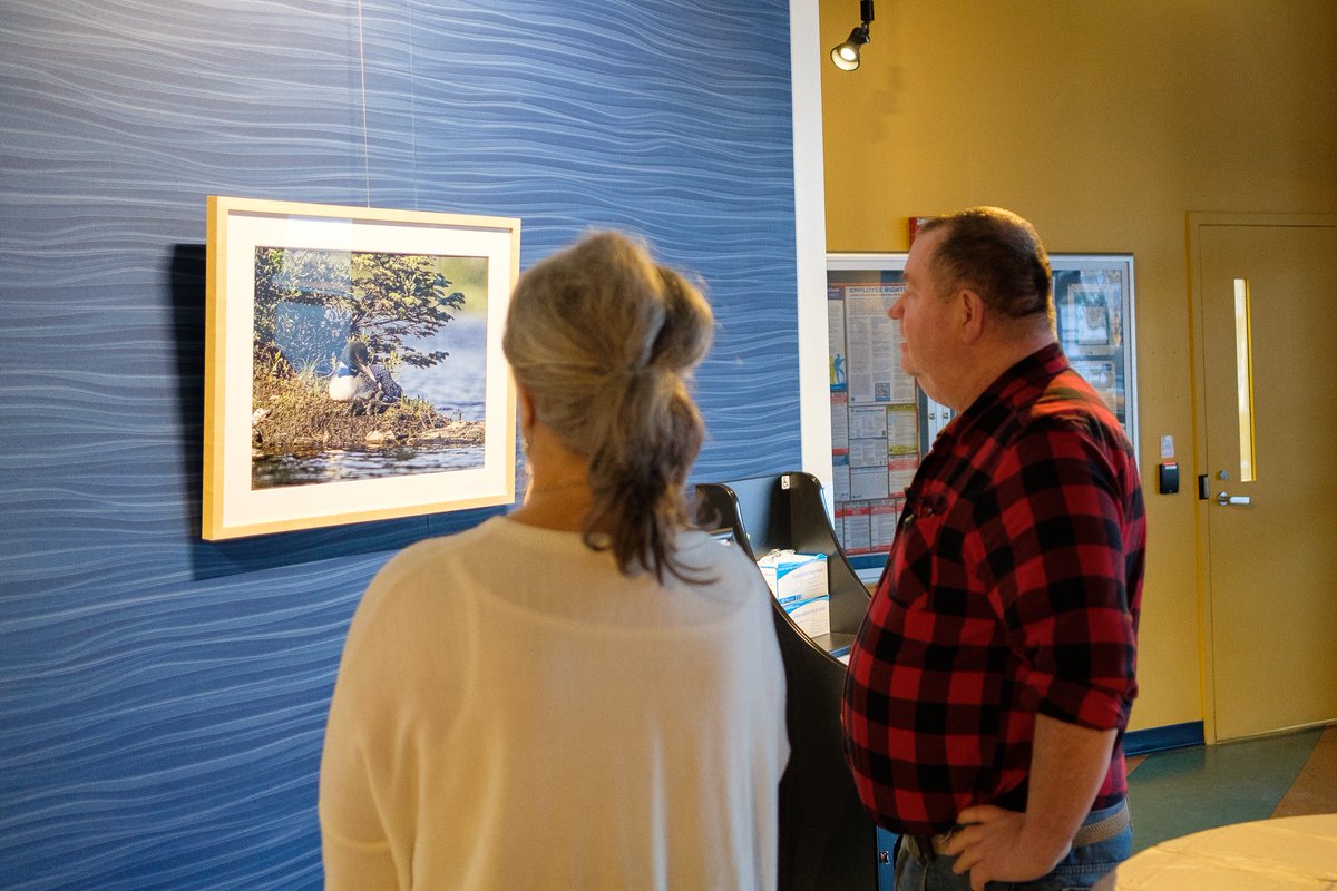 EversourceNH's tweet photo. Ian Clark spends a lot of time with loons. As a nature photographer, one of his specialties is following these iconic birds on ponds in the North Country. Thanks to @LeagueofNHcraft for helping us host Ian &amp; 18 of his wonderful photos at Energy Park. More: https://t.co/LGP00CVAe7 https://t.co/yY8xriQaVU