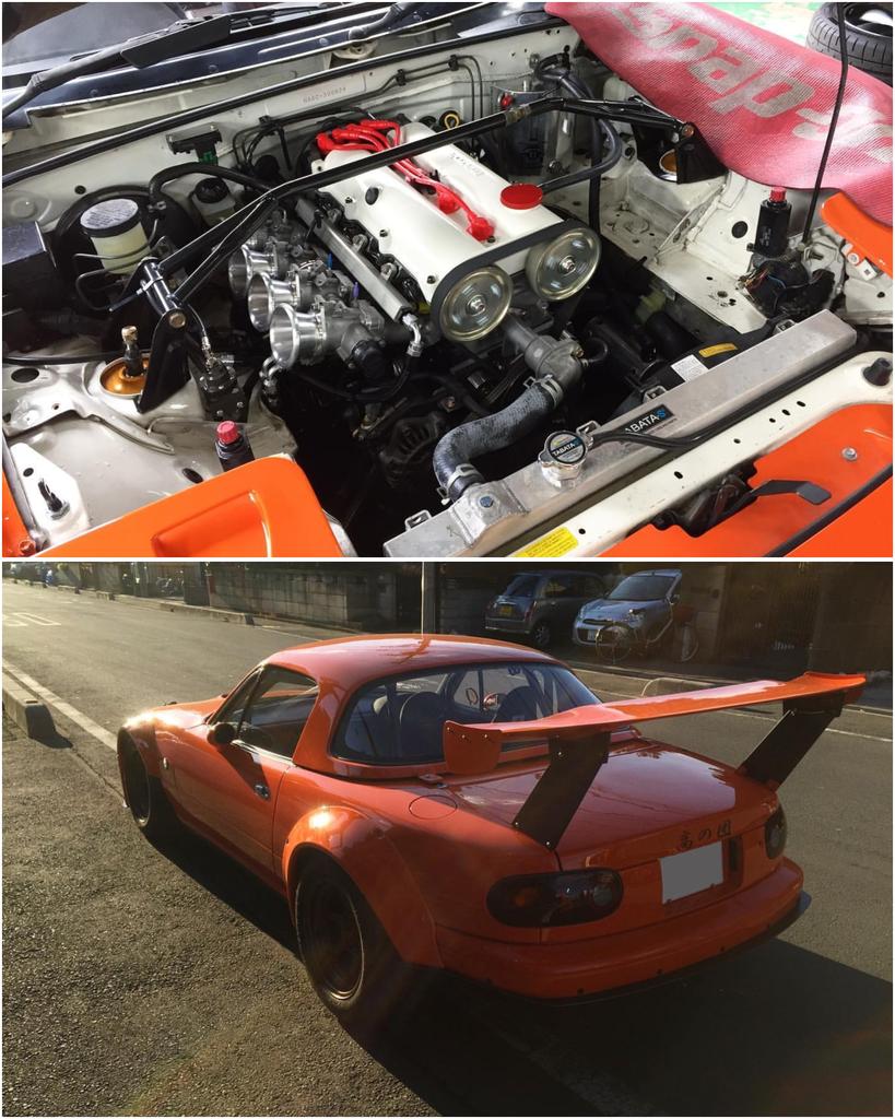 TopMiata's tweet photo. 🧡 IG: garage_hundred_one #TopMiata #JDM #Mazda #Miata #MX5 #itb #itbmiata #roadster #namiata https://t.co/KwjaxH0Fvt