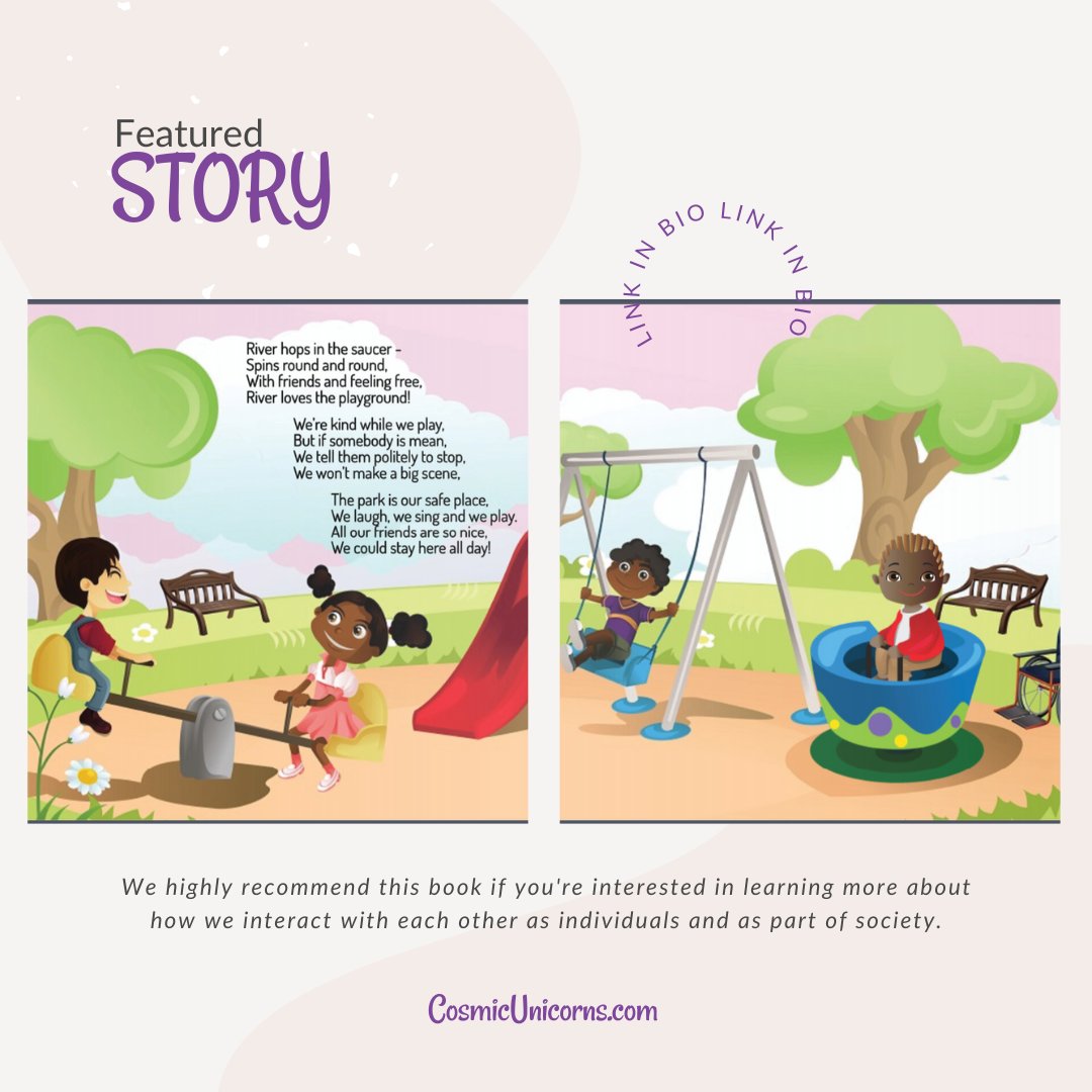 UnicornsCosmic's tweet photo. Cosmic Unicorns' featured story "playground" is the perfect way to let your imagination run wild and get lost in a great story. What's your favorite storybook to read? #personalizedchildrensbook https://t.co/ZE4UpSGq2z