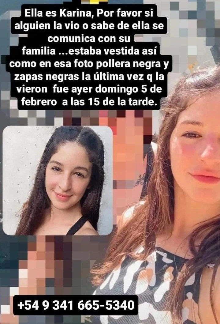 Rosariociudadok's tweet photo. Están buscando desde ayer a Karina, si sabes algo comunícate al 0341-6655340

También podes ayudar con RT o like https://t.co/xEu6zCjWNp