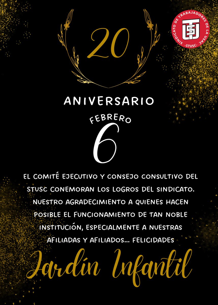 SStusc's tweet photo. El Comité Ejecutivo y Consejo Consultivo del STUSC, felicita a nuestros afiliados en el Jardín Infantil de la USAC.

¡¡FELICIDADES!! https://t.co/gmjLGnLA1O