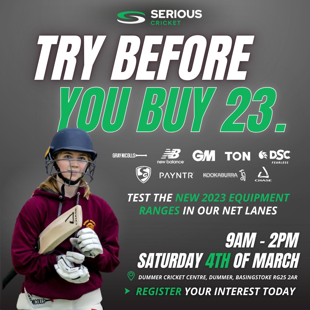 Serious Cricket on Twitter "TRY BEFORE YOU BUY 2023 🏏 Test out new