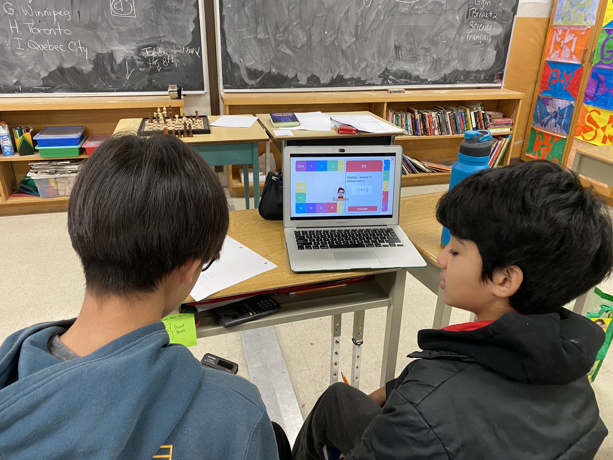 TaraMcFarling1's tweet image. Playing my (patent pending 🤣) fraction review game to prepare for our quiz tomorrow @Woodman_Wolves @GEDSB #fractionsarefun #reviewgames