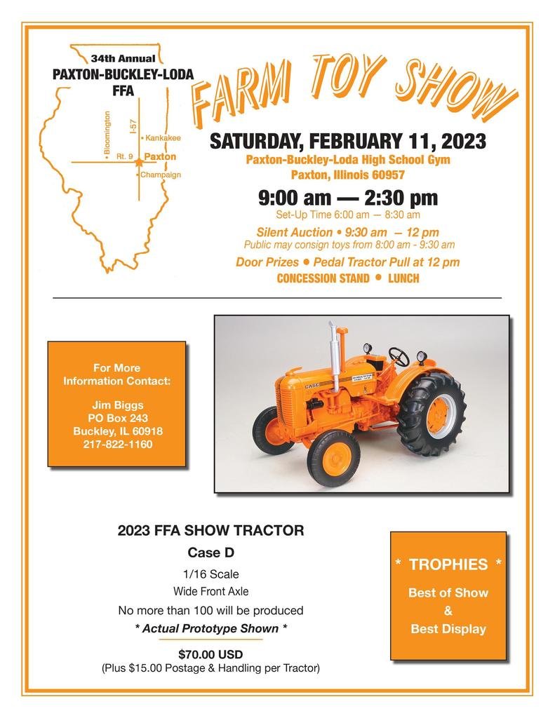 PBLHS_Principal's tweet photo. We hope to see everyone at the FFA Toy Show this Saturday! https://t.co/P9fzPtEMOY