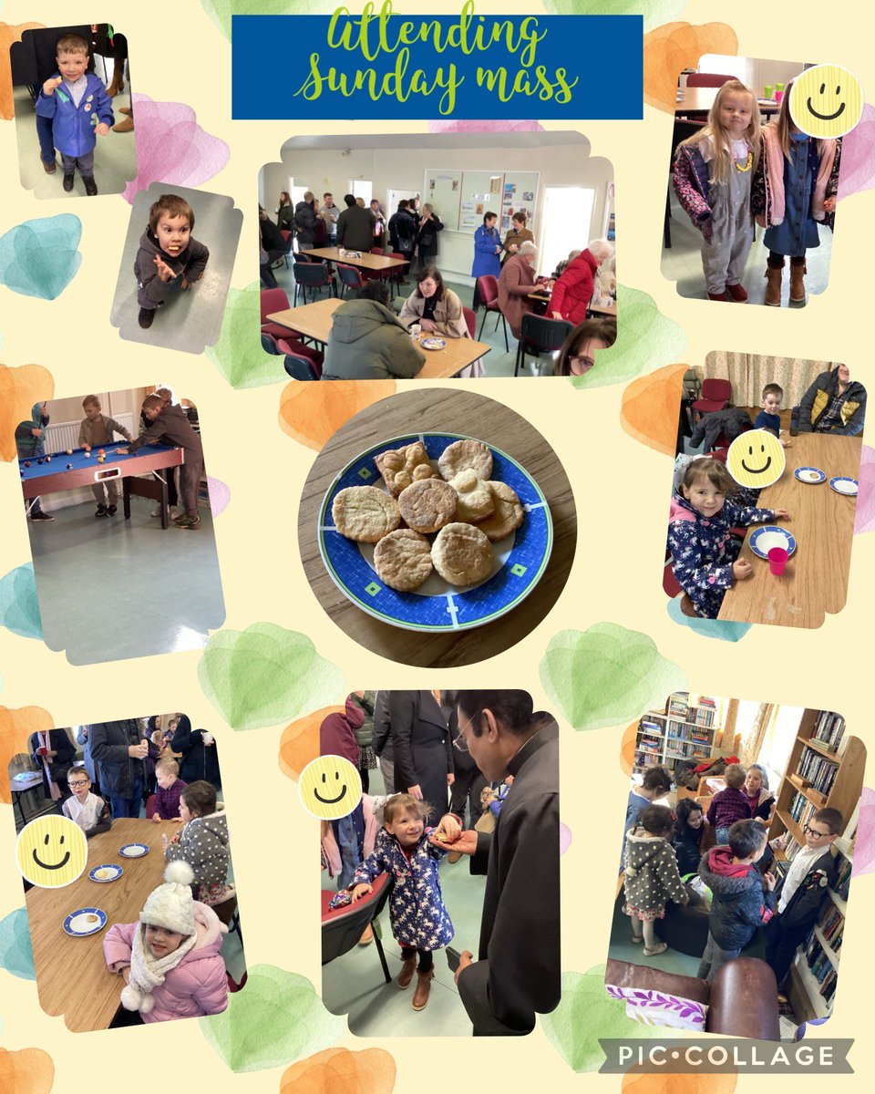 DosbarthAmroth's tweet photo. A big thank you to the families of Dosbarth Amroth who attended Sunday Mass with their children over the weekend. What a wonderful atmosphere in the church hall afterwards where Parishioners and family members enjoyed biscuits made by the children in school on Friday! ⛪️ https://t.co/DrYPAMyl7G
