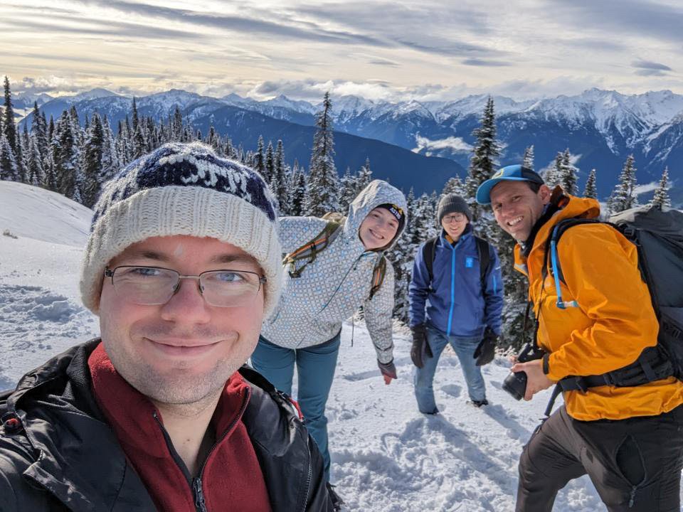 michiganastro's tweet photo. Dr. Ryan MacDonald, Dr. David Bogensberger, Dr. Gabriele Cugno, and PhD Student Jenny Calahan visited Olympic National Park after attending the 241st Meeting of the American Astronomical Society. What an incredible experience for our department members! #GoBlue #MichiganAstro https://t.co/KvgIf2DHOC