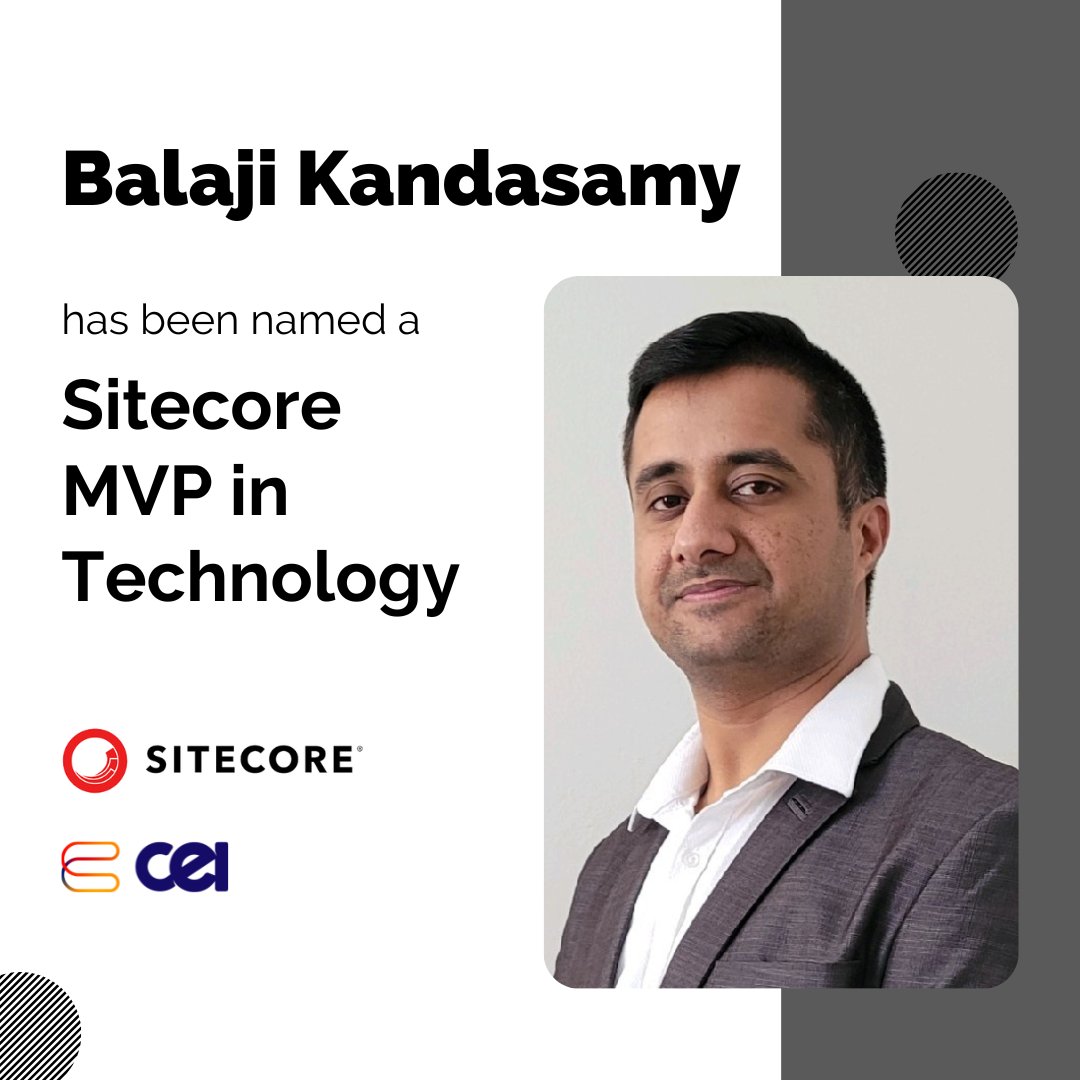 We’ve got a big #MomentToCelebrate this week. Bala Kandasamy (<a href="/balaone_/">Bala</a>), our #Sitecore Practice Director, has been named a Sitecore #MVP in Technology. This is Bala’s THIRD TIME IN A ROW being named a Sitecore #MVP! That is such an accomplishment, and we are so proud.