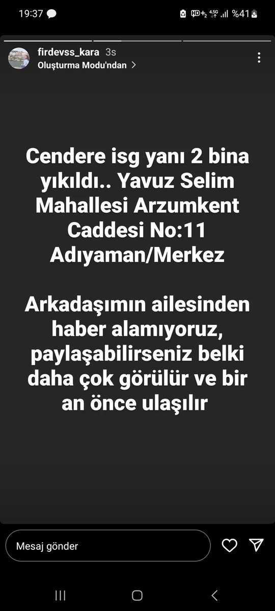 mirikaya's tweet photo. @AdiyamanAfad @AFADBaskanlik https://t.co/JtnnIsmnQp