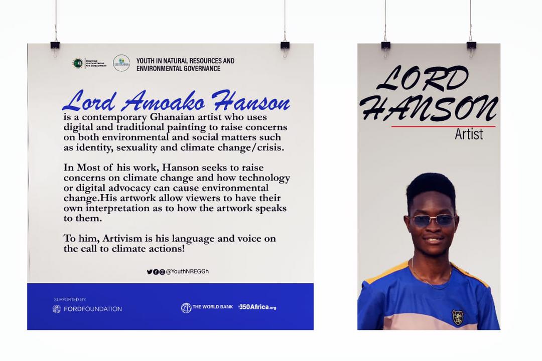 SYNDGhana's tweet photo. Meet @KwabenaHanson9 who is using his talent to make a difference! He is championing the cause of #climate change advocacy through #Artivism. Follow his profile for a dose of inspiration and a call to action! ๐จ๐ #ClimateChangeWarrior #Artivism" https://t.co/yO2xqVUnEU