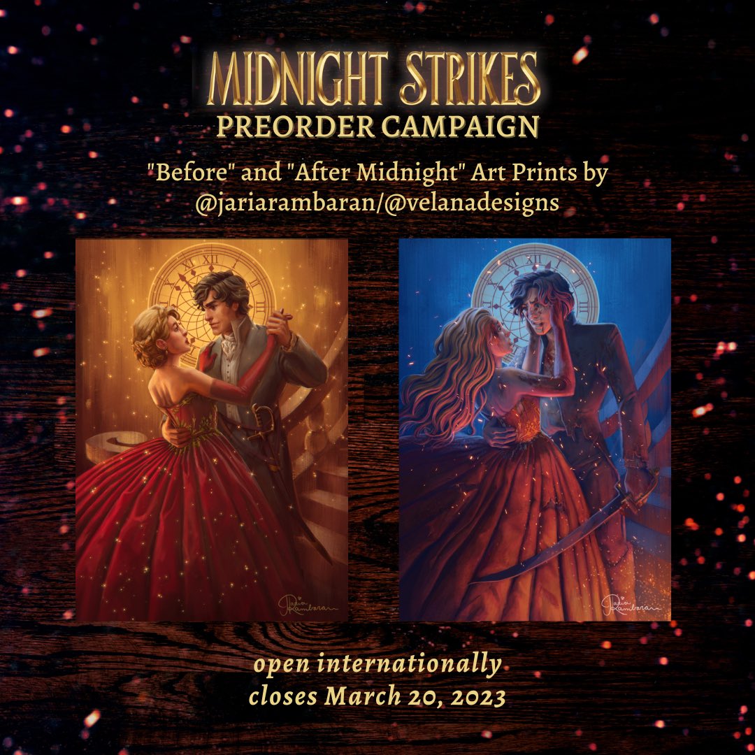 zaybashah's tweet photo. The ❤️‍🔥MIDNIGHT STRIKES preorder campaign❤️‍🔥 is going on now! 

Preorder by March 20 to receive these STUNNING art prints by @velanadesigns! Open internationally. 

Upload your receipt: https://t.co/N44hNt6rCT https://t.co/vthyGozM7e