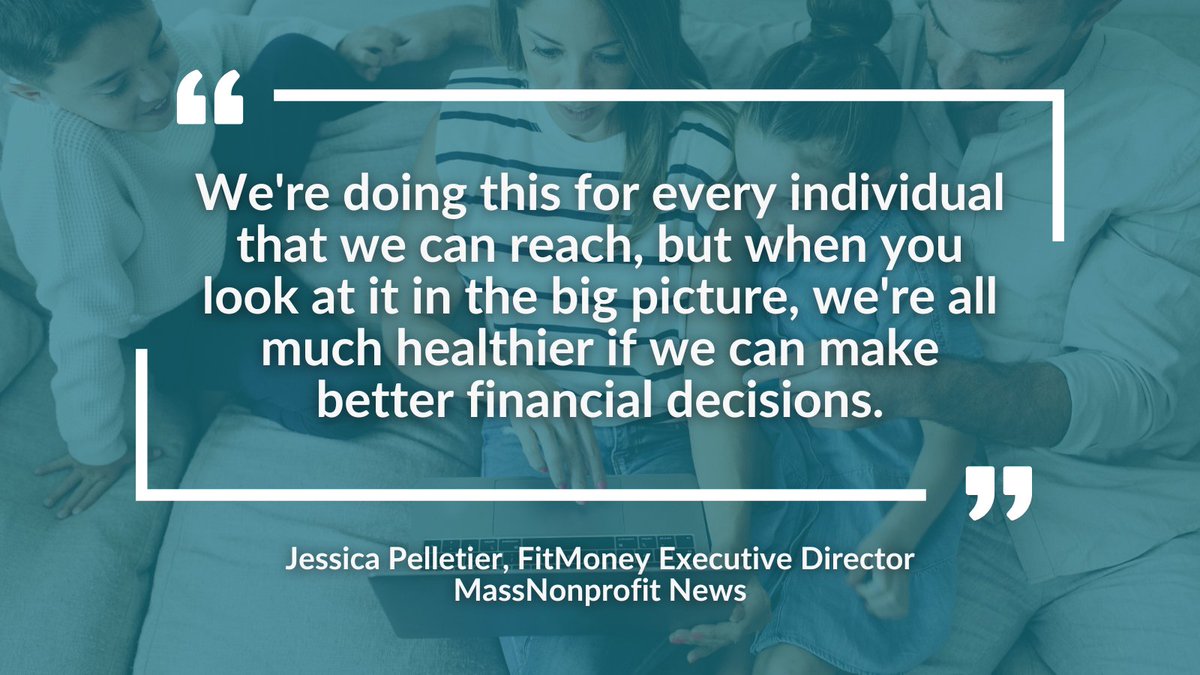 FitMoney Executive Director <a href="/jesspelletier/">Jessica Pelletier</a> discussed our mission of #financialliteracy for all with <a href="/massnonprofit/">massnonprofit news</a>, and the answer to not only why many students aren't learning it, but why it's so important to.
Read more ⬇️
massnonprofit.org/features/fitmo…