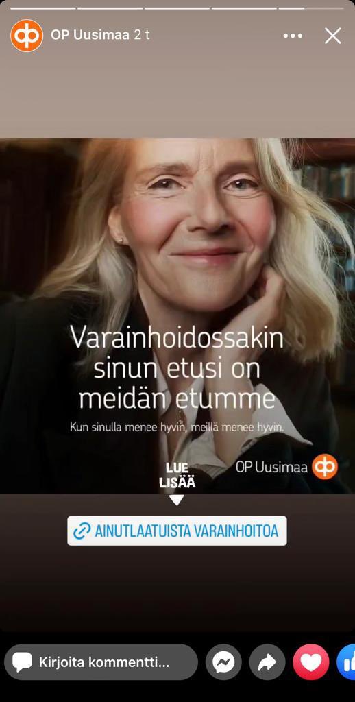 Jos nyt yhtään vaan kiinnostaa omien varojen hoito tai ihan kokonaisasiakkuus, otathan yhteyttä. Kerromme lisää aina säästämisestä vaativaan omaisuudenhoitoon ja talouden suunnitteluun. #OP #uusimaa. Palvelua saatavissa koko Uudenmaan alueella, ja kaikissa kanavissa, ja läsnä.