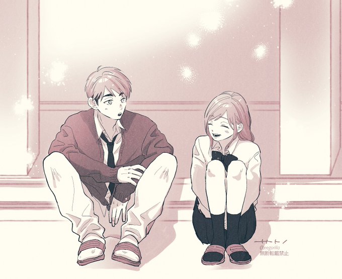 「bangs hugging own legs」 illustration images(Latest)｜5pages