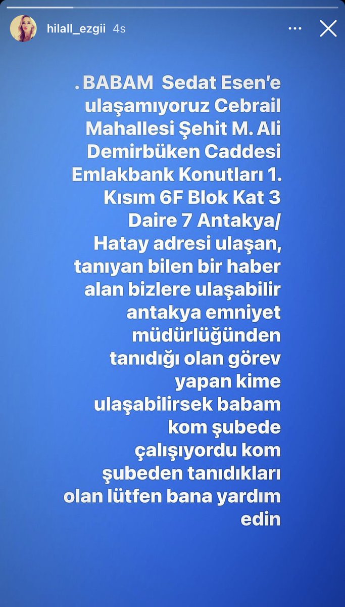 @gecesendemek Lütfen yardım edin . Saatlerdir Sedat Esen’den haber alınamıyor. Bulunduğu yerde ekip yok  . @ahbap @EmniyetGM #haberalamıyoruz #HABERALINAMIYOR HABER ALINAMIYOR ‼️‼️‼️‼️‼️‼️