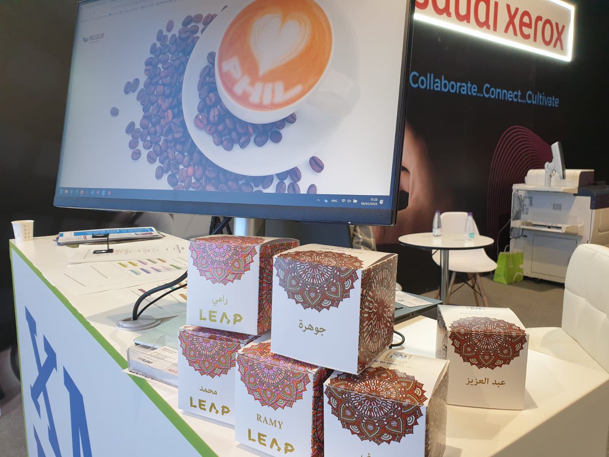 XMPie's tweet photo. We're at the #LEAP Tech Conference with @SaudiXerox in Riyadh this week! #Personalization #Packaging #Web2Print and much more with #PhilGaskin https://t.co/Ob6hvavyz7