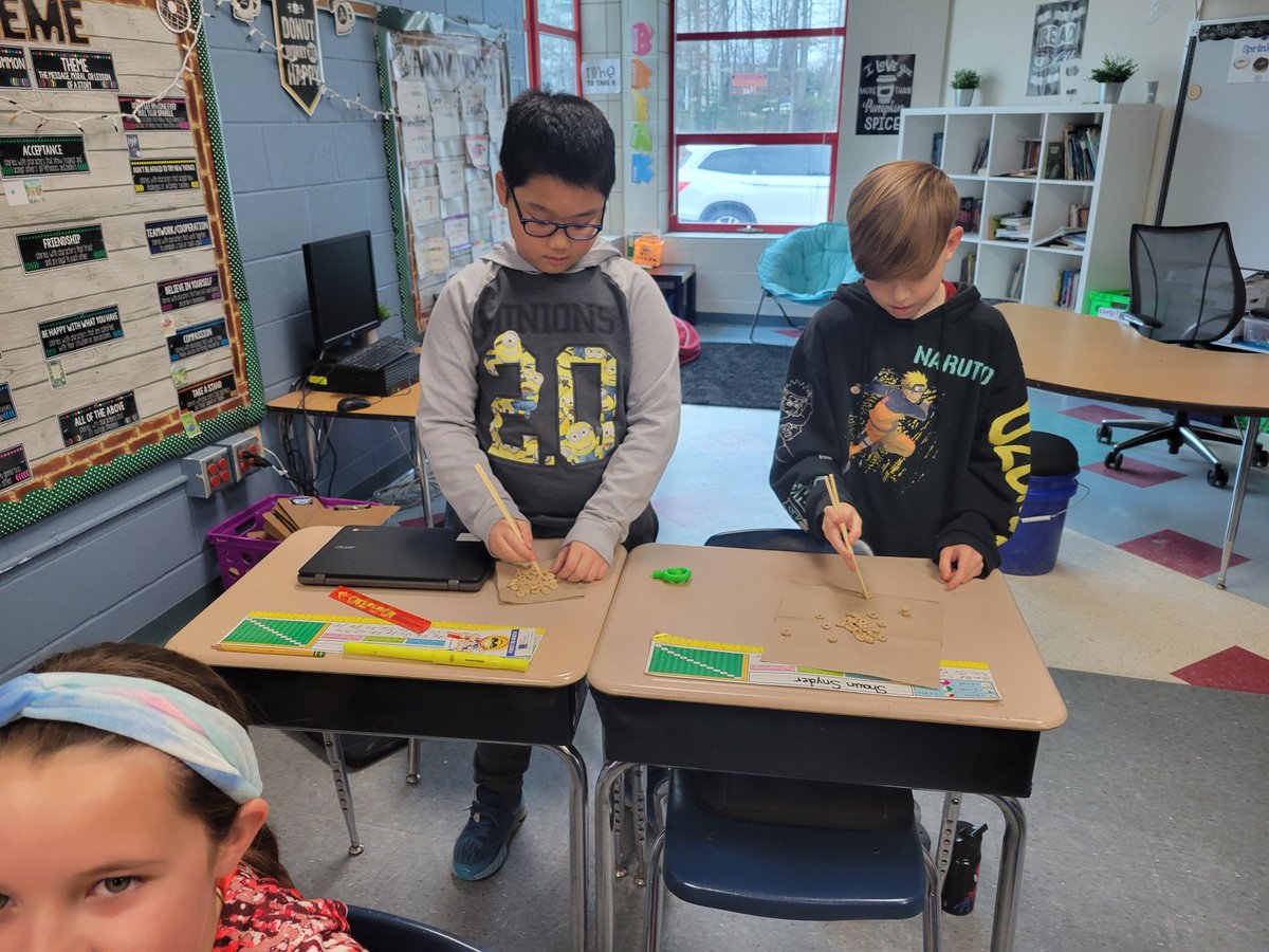 Today, we learned what it is like to eat with chopsticks as we relate to a culture different than our own, as mentioned in Flying the Dragon. #aacpsawesome #SolleyAACPS