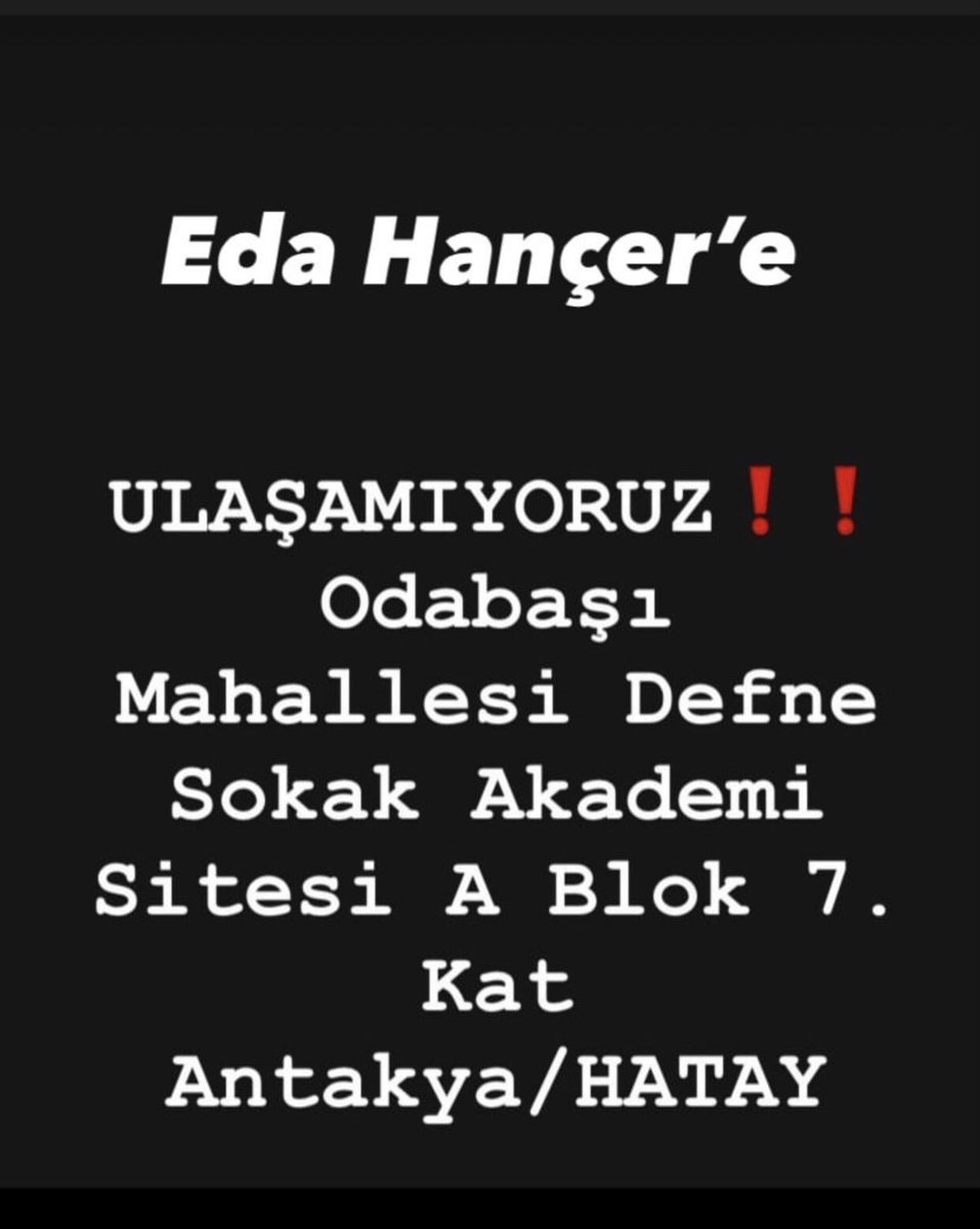 haliimuus's tweet photo. @AFADBaskanlik #deprem #AFADhatay #Enkaz #deprem https://t.co/cSADvcTmHK