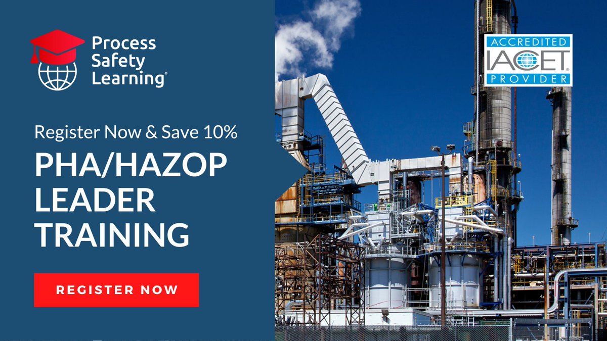 ioMosaic's tweet image. Kick-off 2023 right by learning to lead a Process Hazard Analysis. Register by February 7th and save 10%. bit.ly/3JWUlsn 
#processhazardanalysis #processsafetytraining