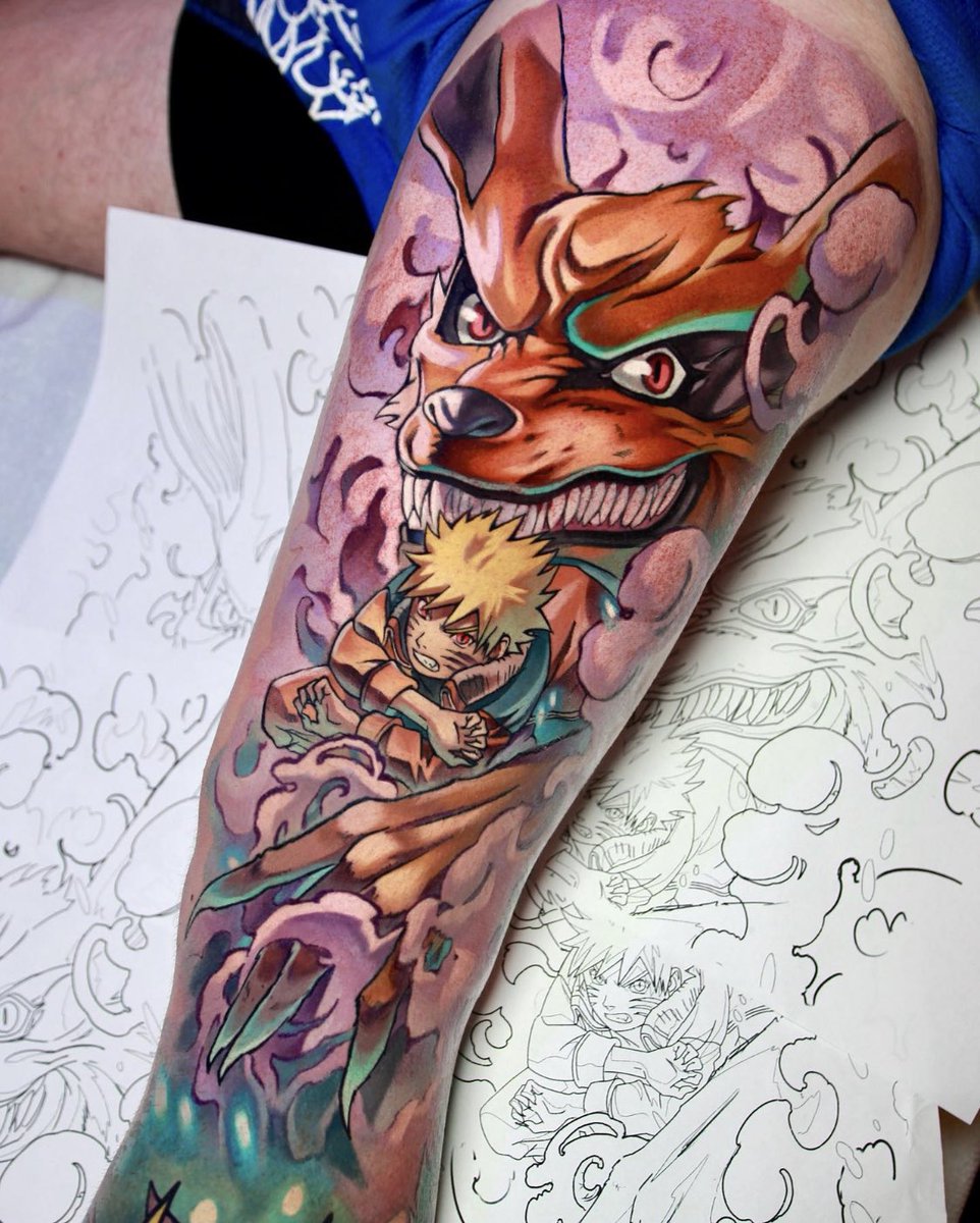 Mikendazzoart's tweet image. Kurama and Naruto upper thigh two sessions. Wooooof