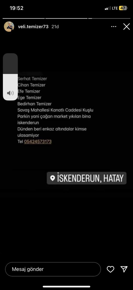 muratyzc04's tweet photo. @moodegram Hatay’da arkadaşımın ailesine ulaşılamıyor sabahtan beri lütfen paylaşır mısınız!!! https://t.co/w5V5BoPvC9