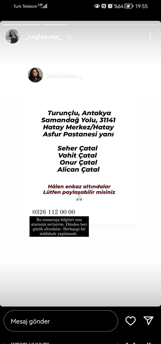 catalnilay's tweet photo. @OguzhanUgur @haluklevent @ahbaphatay @AFADHatay https://t.co/trhkoeP5C6