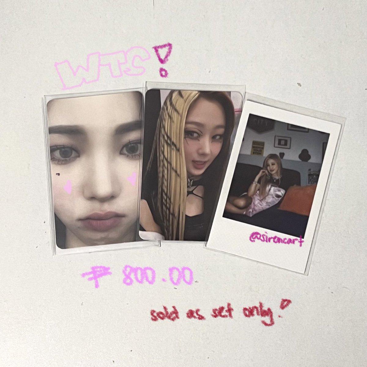 sirencart's tweet photo. 🫧🪷 wts Ifb ph

˗ˏˋ karina bread + giselle digi + ningning pola ˎˊ˗

₱800.00 + pf &amp; sf

strictly sold as set
clean / own pull

📍San Pablo, Laguna

t. wts Ifb aespa girls pc karina bread giselle digipack pc ph https://t.co/A7fIVaKW94