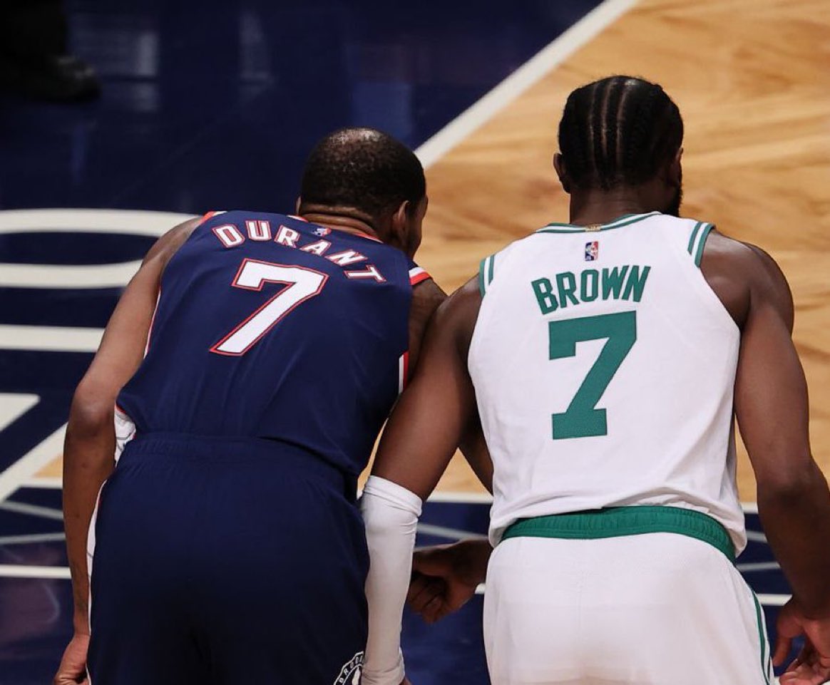 SonicsONTap's tweet photo. Kevin Durant is on the verge of potentially being moved, per @stephenasmith 

“I’m hearing Boston is making some calls, keep your eye on that. Jaylen Brown.” 👀 😳 https://t.co/P6MAuUHkrv