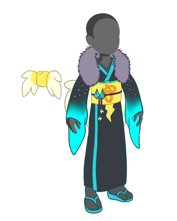 Bretzelicious's tweet photo. #DandyCollection #temtem #temtemfanart Innki Kimono with Faux fur Shawl https://t.co/hPyDmjrEXs