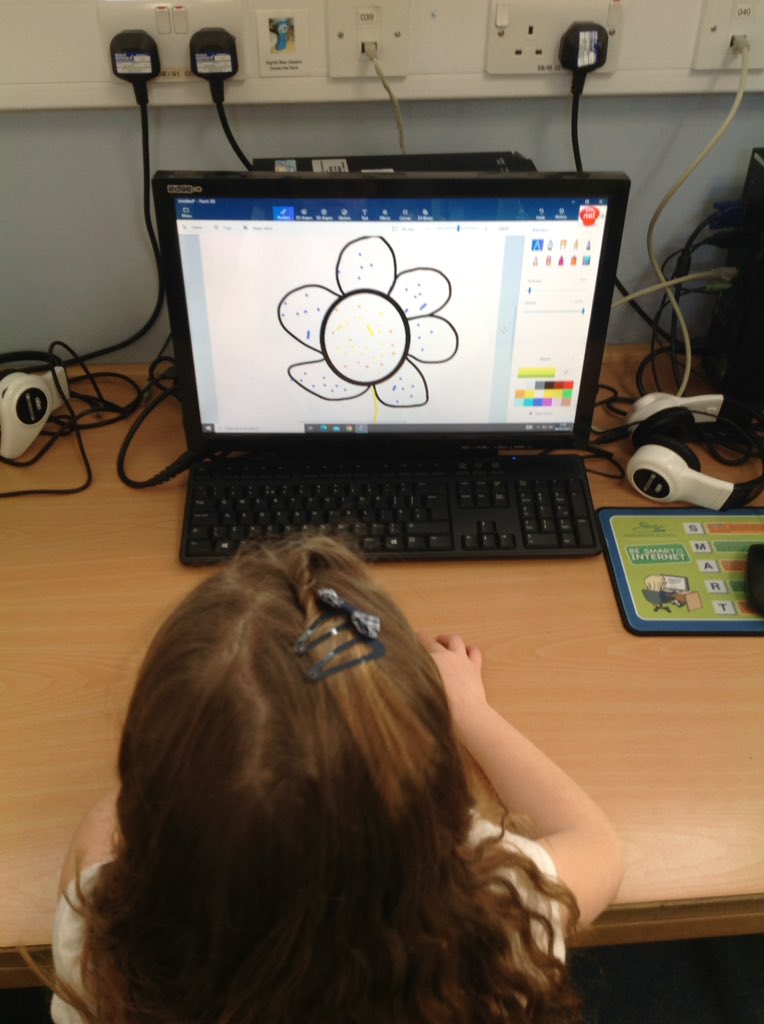 GBS_Crickets's tweet photo. Crickets have been busy painting sunflowers on the computers today using pointillism - dots. Our mouse skills are improving every week! #gbs4computing https://t.co/JxvVZaAN4M