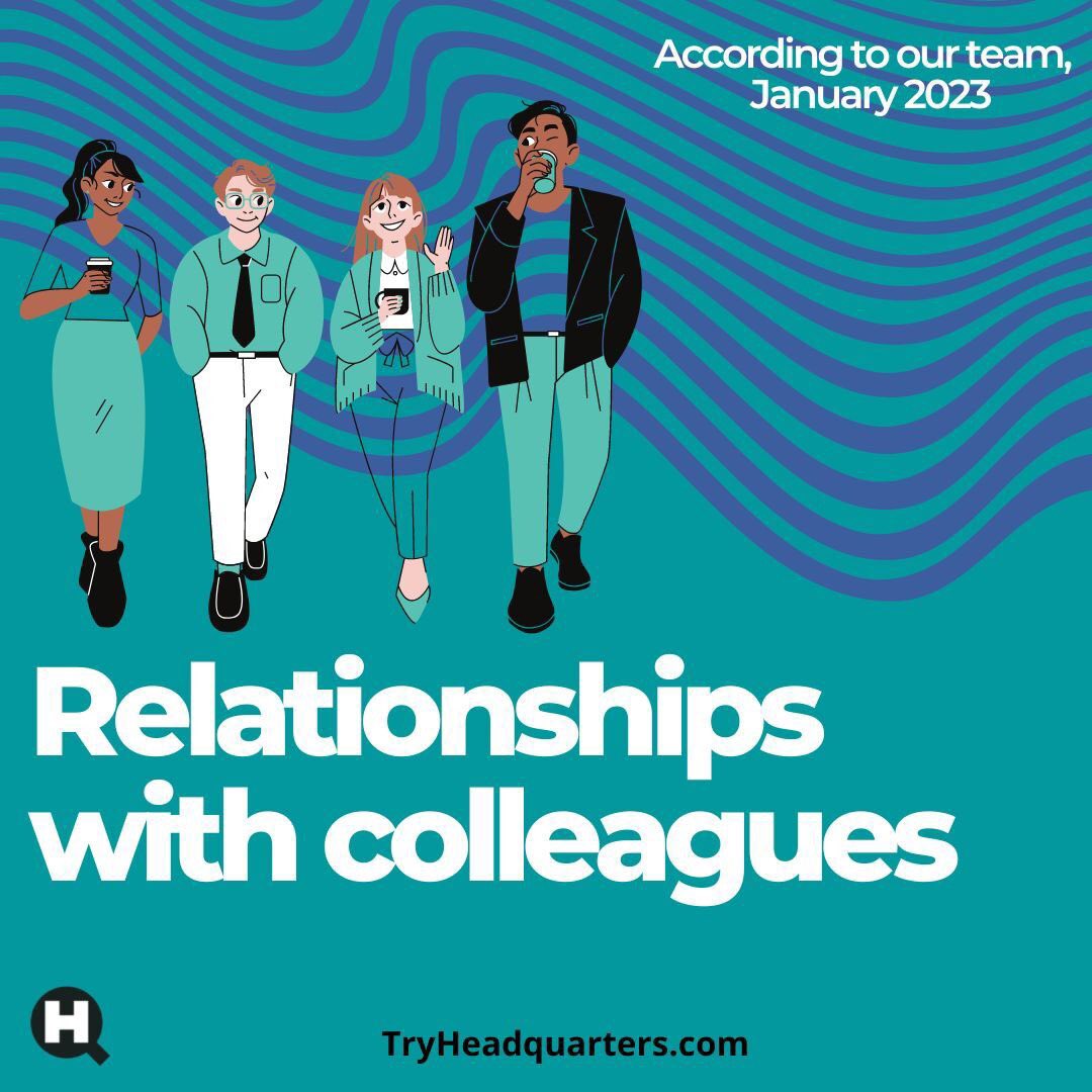 headquartersCo's tweet photo. We are happy to share that our teammates highlighted 'Relationships with colleagues' as our biggest strength for the month of January. Even though we have always been a fully remote company, we've managed to create a working environment that makes our teammates this happy. https://t.co/JxEBVhnOFO