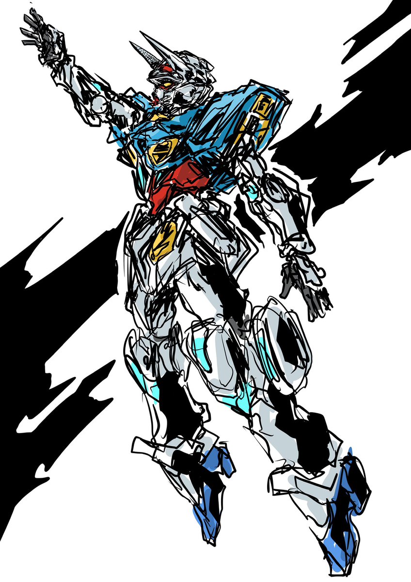 mecha robot no humans solo v-fin sketch science fiction  illustration images